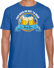 Apres ski t-shirt voor heren - two beer or not to beer - blauw - wintersport - bier