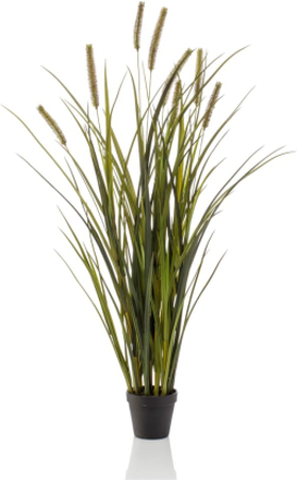 Emerald Konstväxt Cattails Grass i kruka 100 cm