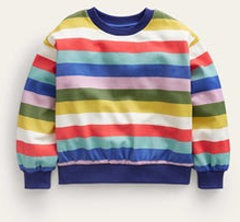 Bedrucktes Sweatshirt mit lockerer Passform Mädchen Boden, Bunt Gestreift