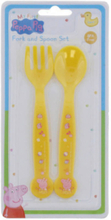Peppa Wutz Fork & Spoon Set Yellow