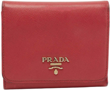 Prada Pink Saffiano Leather Trifold Wallet