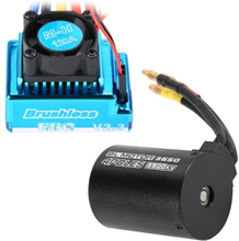 3650 3900KV Waterproof Brushless Motor with 120A Brushless ESC with 5.8V/3A BEC Set for 1/10 RC Car