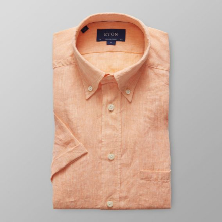 Eton Contemporary fit Orange kortärmad linneskjorta