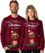 Owl I Want For Christmas Jultröja - X-Small