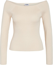 "Nmjaz Ls Offshoulder Knit Top Fwd Lab 2 Tops Knitwear Jumpers Cream NOISY MAY"