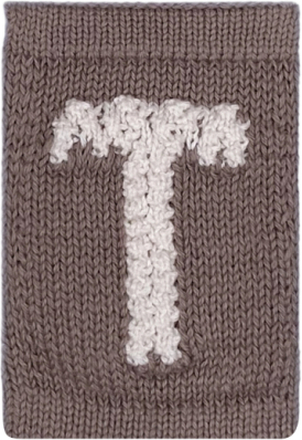 Knitted Letter T, Nature Home Kids Decor Decoration Accessories-details Brown Smallstuff