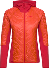 Cecilie Light Insulated Hybrid Jacket Energy Red/Red Leaf Xl Sport Sport Jackets Orange Bergans