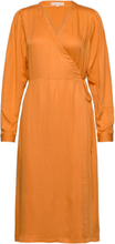 Rosanna Midi Dress Dresses Wrap Dresses Oransje Soft Rebels*Betinget Tilbud