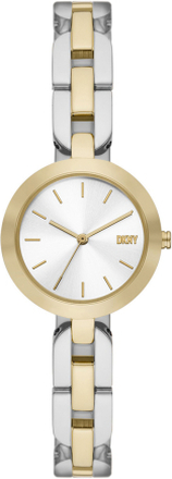 DKNY NY6627 Horloge City Link staal zilver-en goudkleurig-wit 26 mm