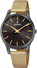 Festina F20508/1 Horloge Boyfriend staal goudkleurig-zwart 34 mm