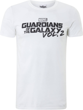 Marvel Men's Guardians of the Galaxy Vol. 2 Black Logo T-Shirt - White - S