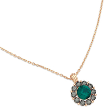 Lily and Rose Sofia necklace Emerald / Black diamond