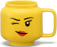 Lego Ceramic Mug Small Winking Girl Home Meal Time Cups & Mugs Cups Multi/mønstret LEGO STORAGE*Betinget Tilbud