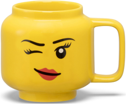 Lego Ceramic Mug Small Winking Girl Home Meal Time Cups & Mugs Cups Multi/mønstret LEGO STORAGE*Betinget Tilbud
