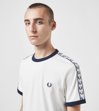 Fred Perry Taped Retro Ringer T-shirt, vit