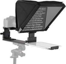 Portable Teleprompter 16-inche Universal Prompter with Cold Shoe Mount 1/4in and 3/8in Threaded Hole