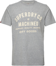 "Workwear Flock Graphic T Shirt Tops T-Kortærmet Skjorte Grey Superdry"