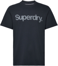 "Core Logo City Loose Tee Tops T-Kortærmet Skjorte Navy Superdry"