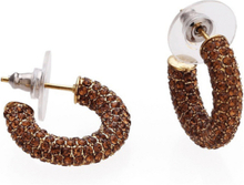 Lola Crystal Hoop Accessories Jewellery Earrings Hoops Brown Bud To Rose