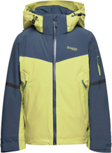 Oppdal Insulated Youth Jacket Green Oasis/Orion Blue 128 Sport Snow-ski Clothing Snow-ski Jacket Green Bergans