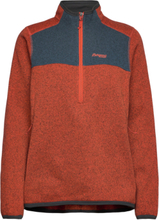 Kamphaug Knitted W Half Zip Brick/Orion Blue Xl Sport Sweat-shirts & Hoodies Fleeces & Midlayers Blue Bergans
