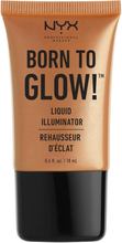 Born To Glow Liquid Illuminator Highlighter Contour Sminke Nude NYX Professional Makeup*Betinget Tilbud