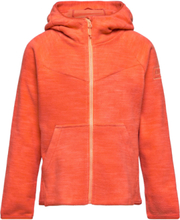 Hareid Youth Girl Jacket Brick 128 Sport Fleece Outerwear Fleece Jackets Orange Bergans