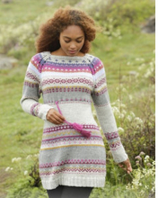 Highland Heather by DROPS Design - Klnning Stick-mnster strl. S - XX - Small
