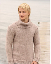 Jakob by DROPS Design - Sweater Stick-mnster strl. S - XXXL - Medium