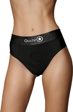Ouch! Vibrating Strap-on Thong with Removable Rear Straps-XS/S