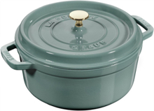 Gryta 24 Cm, Støbejern, Eukalyptus Home Kitchen Pots & Pans Casserole Dishes Green STAUB