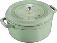 Gryta 24 Cm, Støbejern, Salvia Grön Home Kitchen Pots & Pans Casserole Dishes Green STAUB