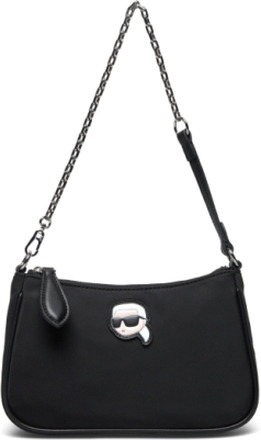 K/Ikonik 2.0 Nylon Sm Zip Sb Designers Top Handle Bags Black Karl Lagerfeld