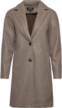 "Onlcarrie Bonded Coat Otw Outerwear Coats Winter Coats Beige ONLY"