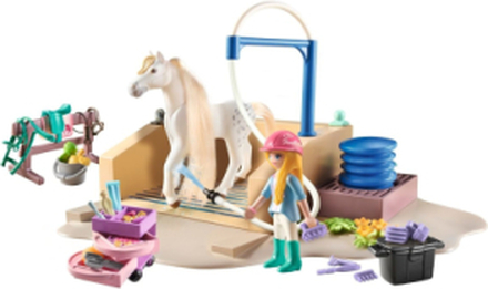 Playmobil Horses Of Waterfall Washing Station With Isabella And Li Ss - 71354 Toys Playmobil Toys Playmobil Horses Of Waterfall Multi/patterned PLAYMOBIL