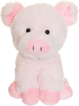 Teddy Farm, Sitting Pig Toys Soft Toys Stuffed Animals Pink Teddykompaniet