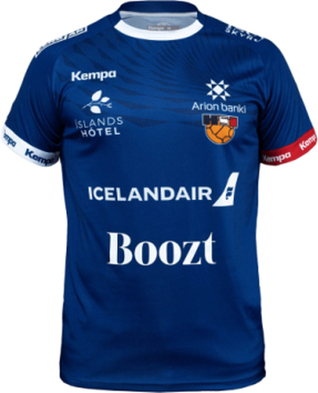 Iceland Home Shirt 23/24 T-shirts Short-sleeved Blå Kempa*Betinget Tilbud