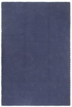 vidaXL Teppe rektangulær marineblå 200x300 cm bomull