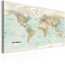 Lærredstryk World Map: Beautiful World
