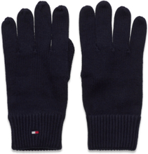 Essential Flag Knitted Gloves Accessories Gloves Finger Gloves Blå Tommy Hilfiger*Betinget Tilbud