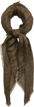 Monogram Jacquard Scarf 130X130 Accessories Scarves Lightweight Scarves Brun Calvin Klein*Betinget Tilbud