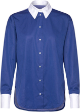 Vega Tops Shirts Long-sleeved Blue Britt Sisseck