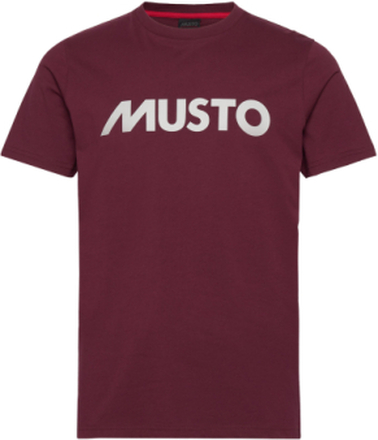 M Musto Logo Tee T-shirts Short-sleeved Burgunder Musto*Betinget Tilbud