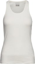 "Ihpalmer Rib Box To Tops T-shirts & Tops Sleeveless White ICHI"