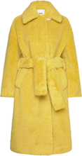 "Albie - Woolen Teddy Outerwear Faux Fur Yellow Day Birger Et Mikkelsen"