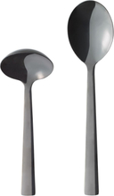 Raw Cutlery Black Coating Home Tableware Cutlery Cutlery Set Black Aida