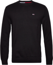 Tjm Essential Light Sweater Tops Knitwear Round Necks Black Tommy Jeans