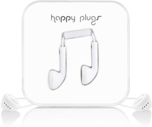 Happy Plugs Headset White Hvid