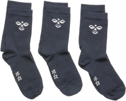 Sutton 3-Pack Sock Socks & Tights Socks Blå Hummel*Betinget Tilbud