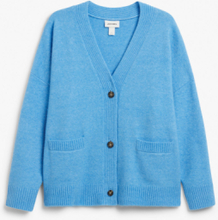 Relaxed knitted cardigan - Blue